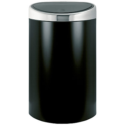 Brabantia Touch Bin Fingerprint Proof Steel Lid, 40L Black